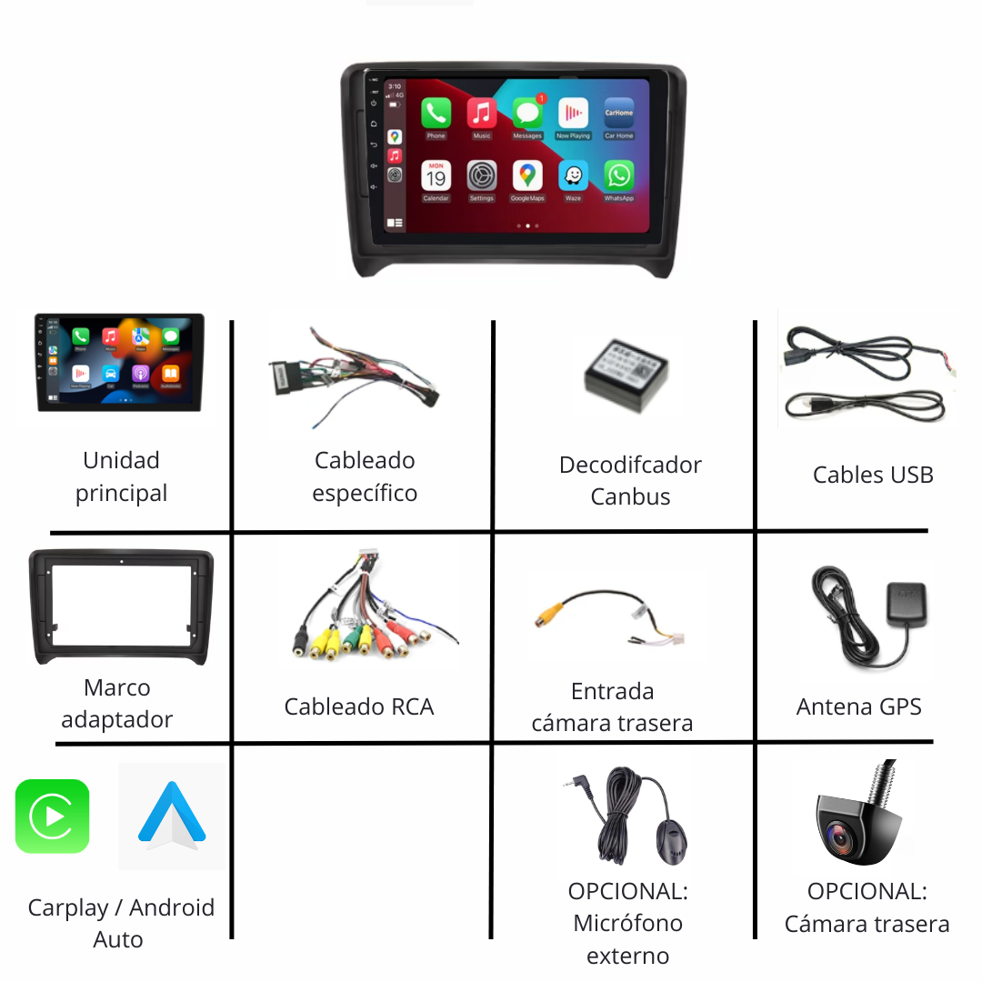 Pantalla Audi TT mk2 / Radio Android