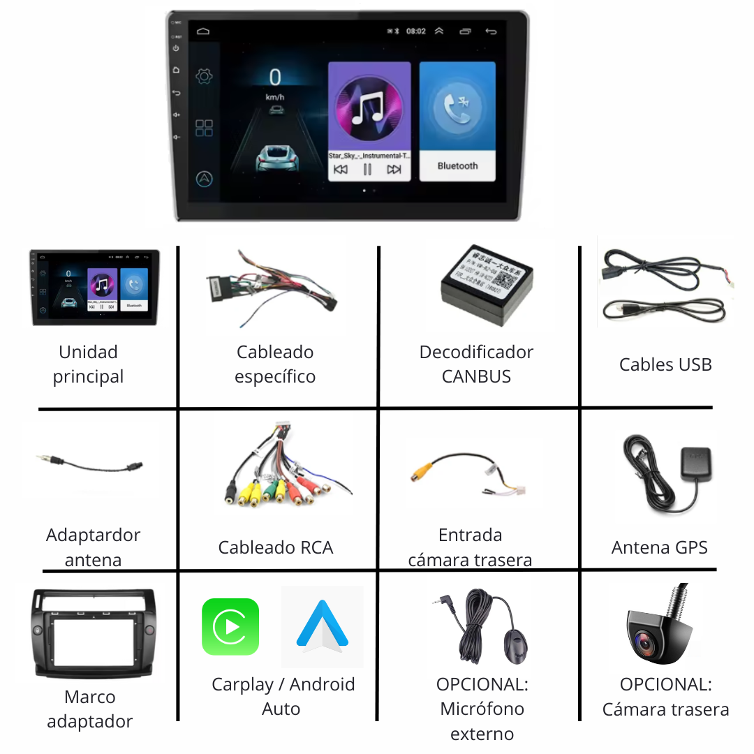 Pantalla Android Citroen C5