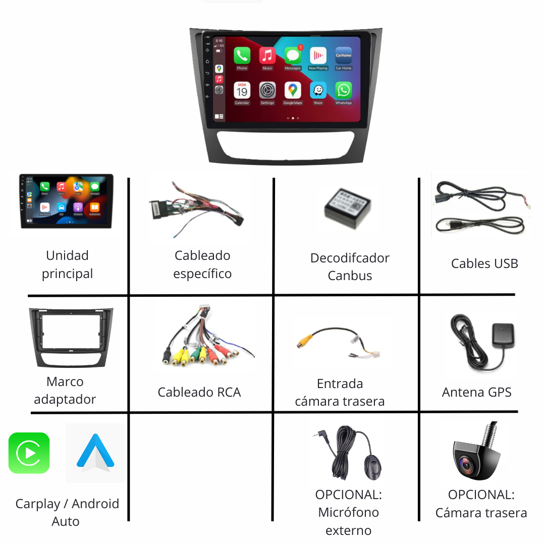 Radio Android Mercedes Clase E w211