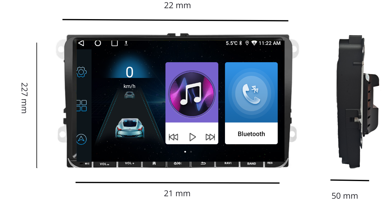 Radio Android 9 pulgadas para Volkswagen CARPLAY