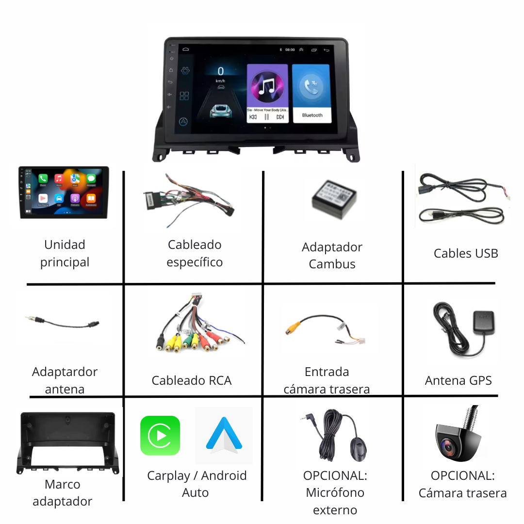 Pantalla Android Mercedes W204