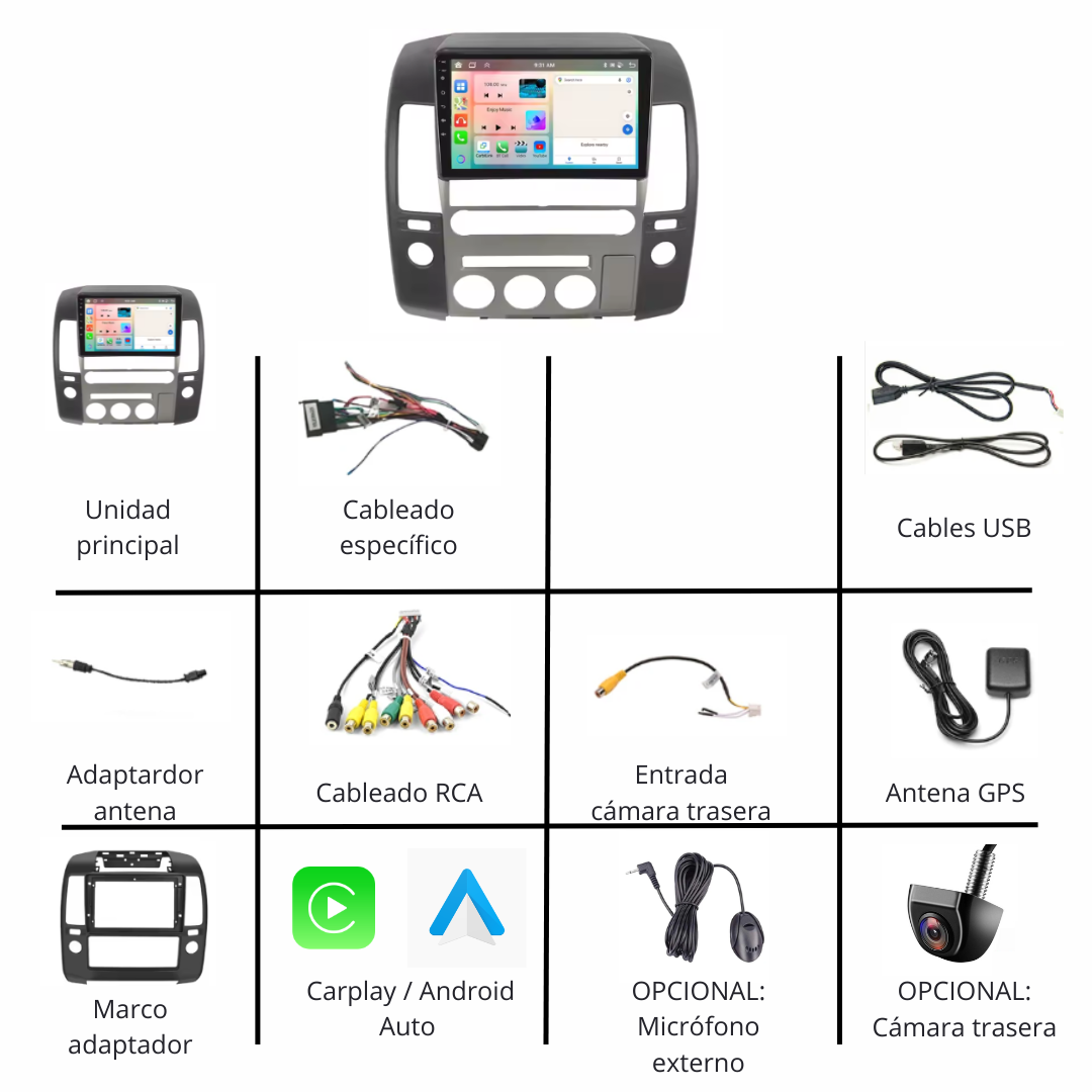 Pantalla Android Nissan Navara