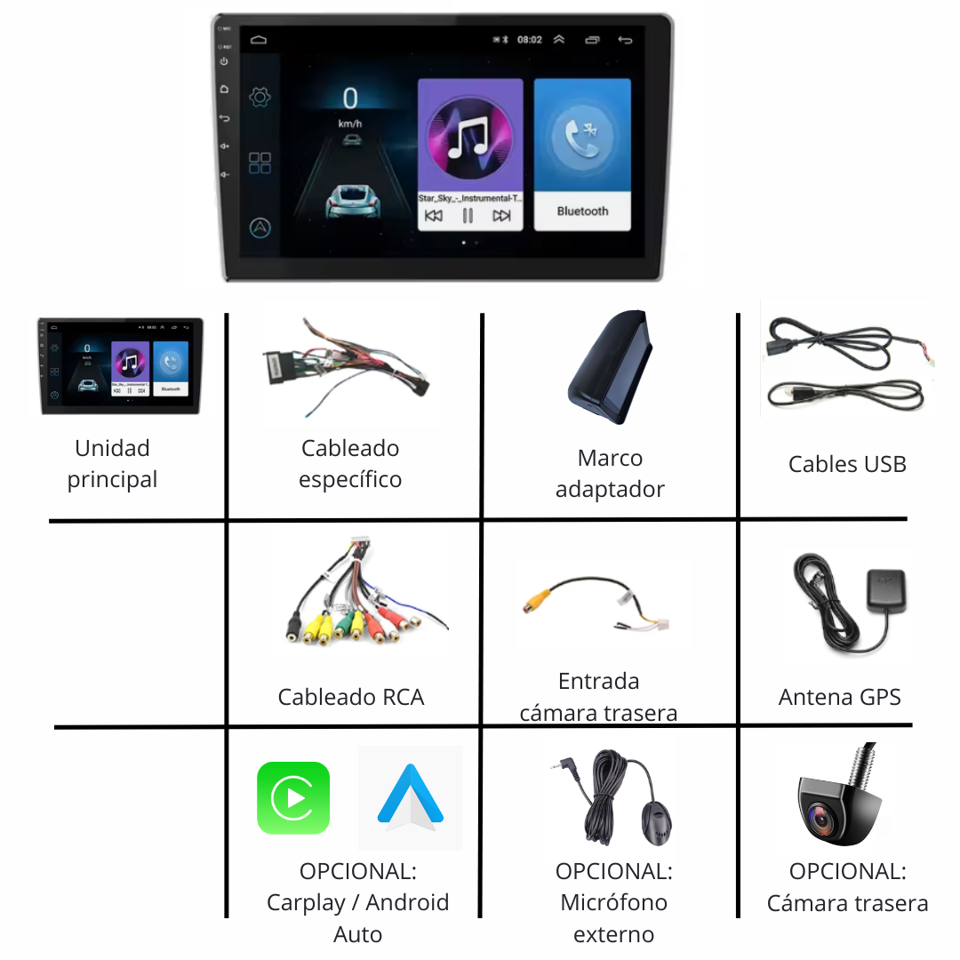 Radio Android para Mitsubishi Montero v20 v40 CARPLAY